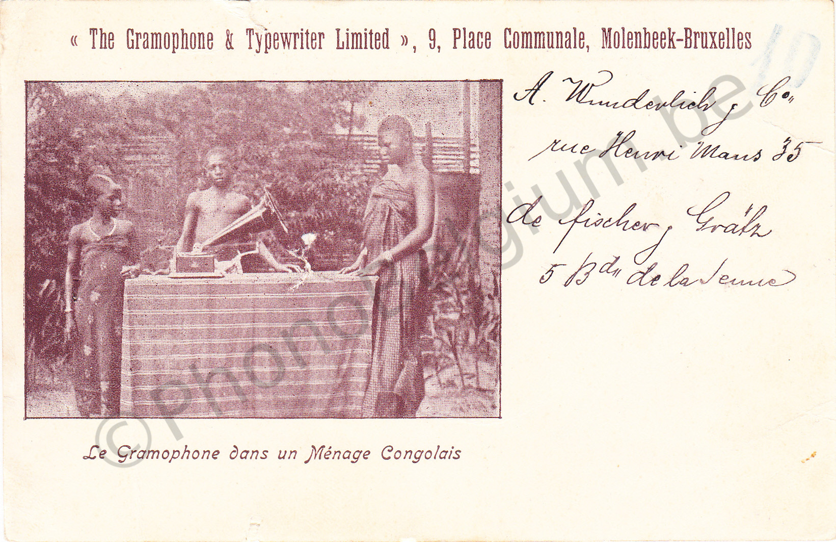 The Gramophone & Typewriter Limited, 9, Place Communale, Molenbeek-Bruxelles